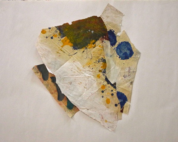 abstract contemplative drawing painting,oil and paper