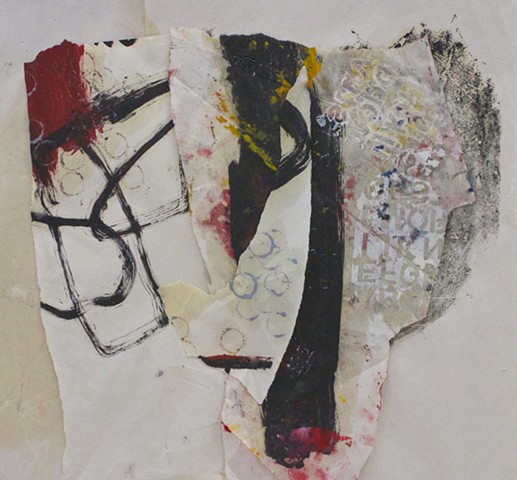 abstract contemplative drawing painting,collage