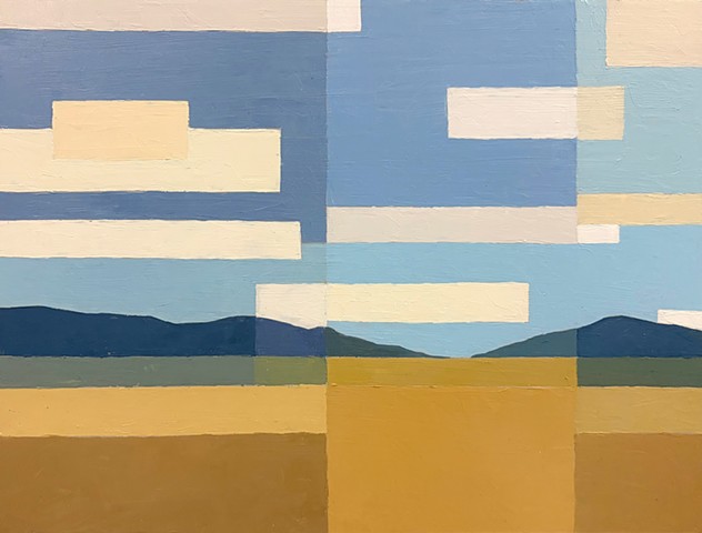 Scattered Clouds Over Wheat Field