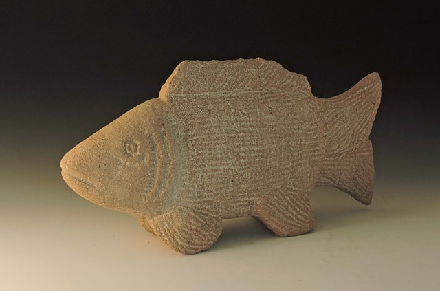 limestone, fish carving, stone carving, garden sculpture, Judith Kepner Rose