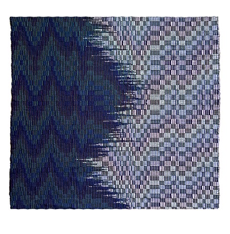 Clasped Weft Tapestry with Echo woven iridescent patterning