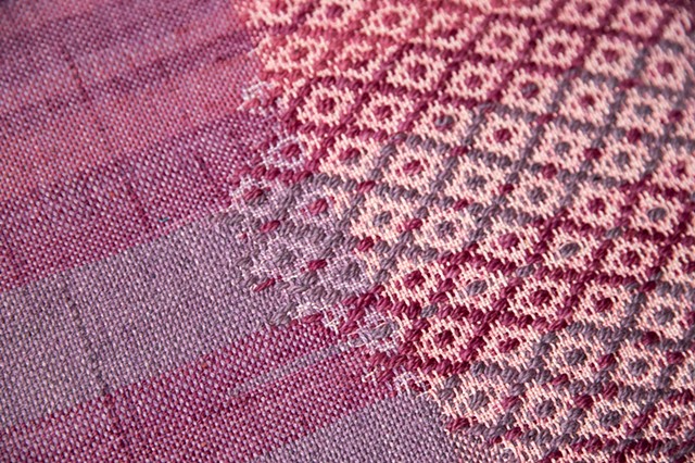 Woven textile art with natural dyes