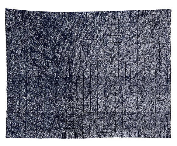 Digital glitched out net woven on the jacquard TC2 loom