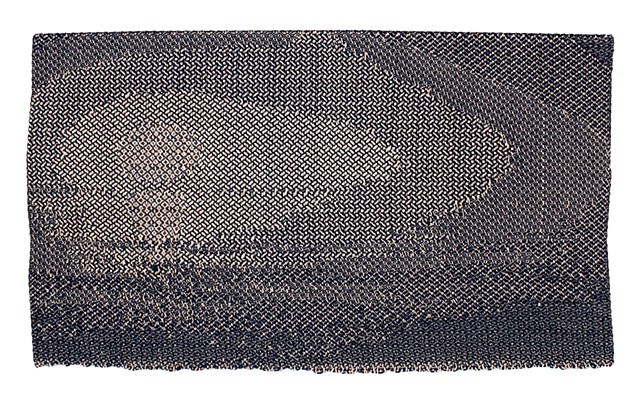 Found moon image woven with large format patterns 