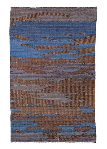 Water ripples with multi-faceted rotating color stripes. Block drafted 8 & 12 shaft iridescent echo structures are intermixed within a "2 color" TC2 file