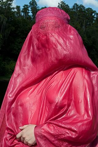Wet Pink Burqa