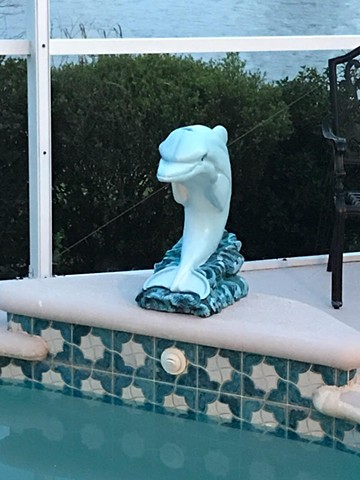 Sculpture commissioned to be painted for Pool Decor in Kissimmee Forida