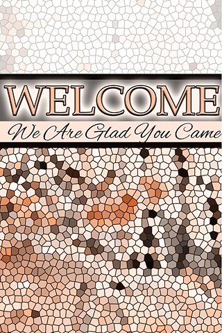 Church Welcome Folder: Pink Mosaic