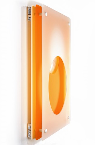 geometric orange acrylic-sheet wall-art by Y Kaiser Smith