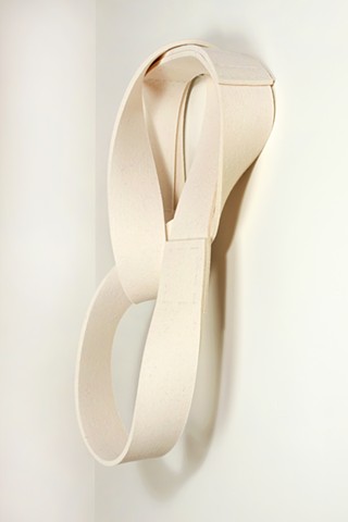 off white felt strap twisted in figure 8