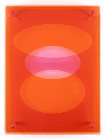 geometric  pink-orange acrylic-sheet wall-art by Y Kaiser Smith
