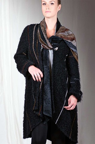 "Piedra" Ebony Cloud Shawl Coat