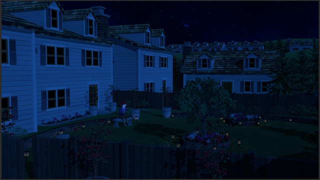 Backyard Night Scene