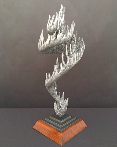 aluminum sculpture contemporary modern stalgamite stalactite art artist foundry