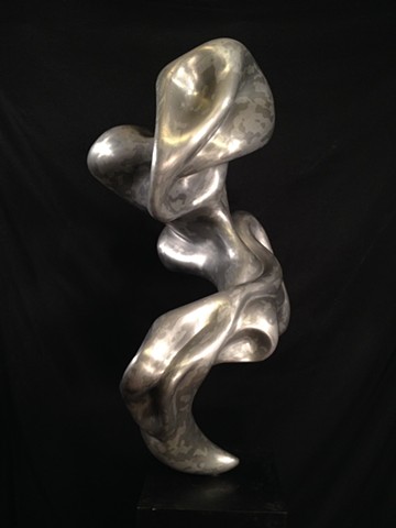 Cold-cast aluminum sculpture