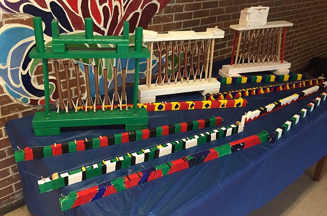 Monochord, idiophone, 5th grade students art and science project