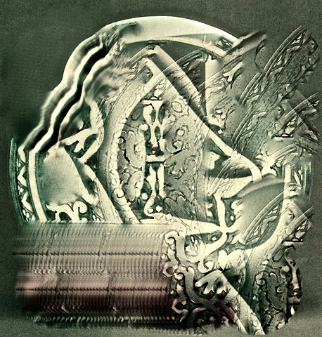 computer art based off of a digital photograph of Uzbekistan plate