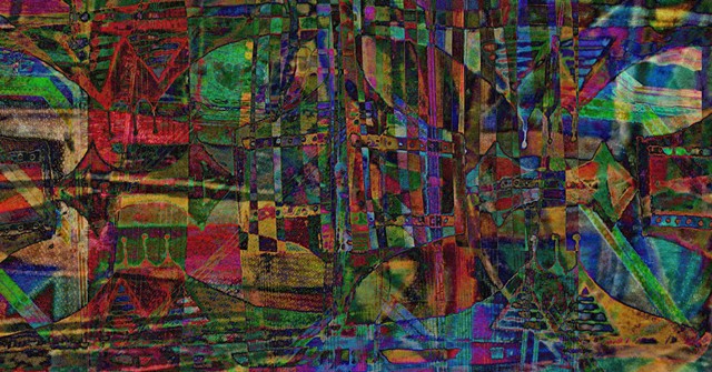 Parfleche, Abstract Art, Hard Edge Art, Digital Photograph, Computer art based off of digital altered photographs.