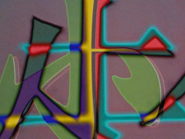 Illuminated Letter, Monogram, Abstract art, Hard Edge Art, Digital photography, color photography, Computer art, Computer art based off digital altered photographs