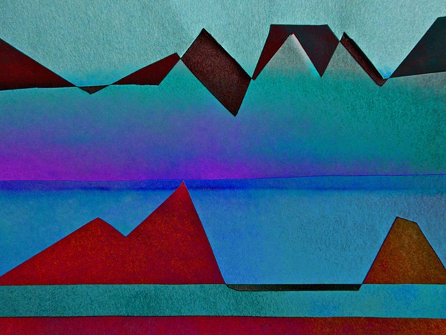 Iceberg, Landscape, Abstract art, Hard Edge Art, Digital photography, color photography, Computer art, Computer art based off digital altered photographs