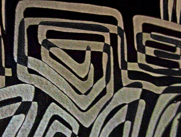 Maze, Abstract Art, Hard Edge Art, Color Photographs, Digital Photograph, Computer art based off of digital altered photographs  