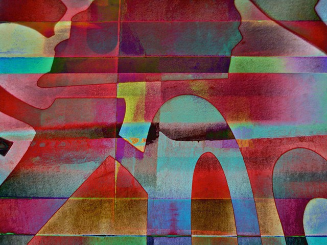Paul Klee, Abstract Art, Hard Edge Abstract Art, Digital Photograph, Color Photograph, Computer art based off of digital altered photographs.