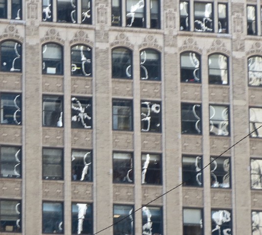 Digital Photograph of Chicago window reflection 