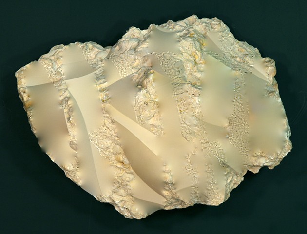 Computer art based off of a digital photograph of limestone rock 