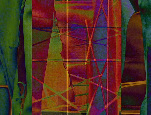 Stage Scenery, Backdrops, Abstract Art, Hard Edge Art, Colors Photographs, Digital Photograph, Computer art based off of digital altered photographs