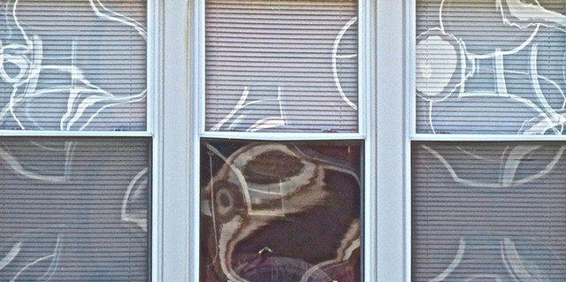 Digital Photograph of Chicago window reflection