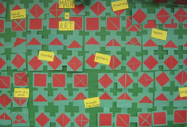 Art and Math Classroom Grid Bulletin Board