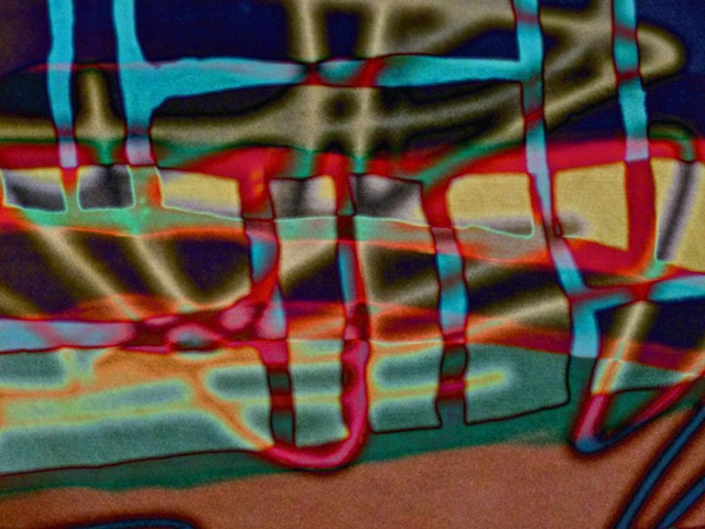 Trolley, Abstract art, Hard Edge Art, Psychedelic Art, Digital photography, color photography, Computer art, Computer art based off digital altered photographs