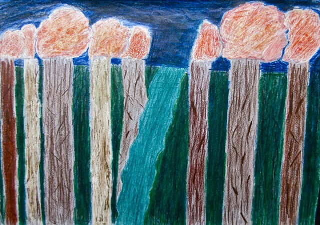 6th grade Chicago Public School student’s design for hand knotted carpet. 