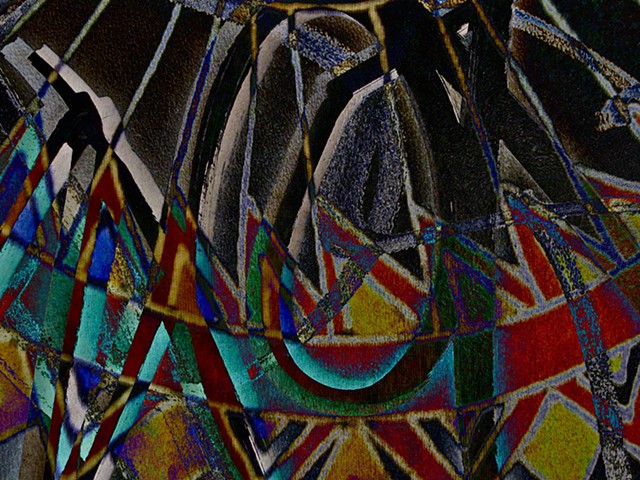 Carnival Ride, Abstract Art, Hard Edge Abstract Art, Digital Photograph, Color Photograph, Computer art based off of digital altered photographs.