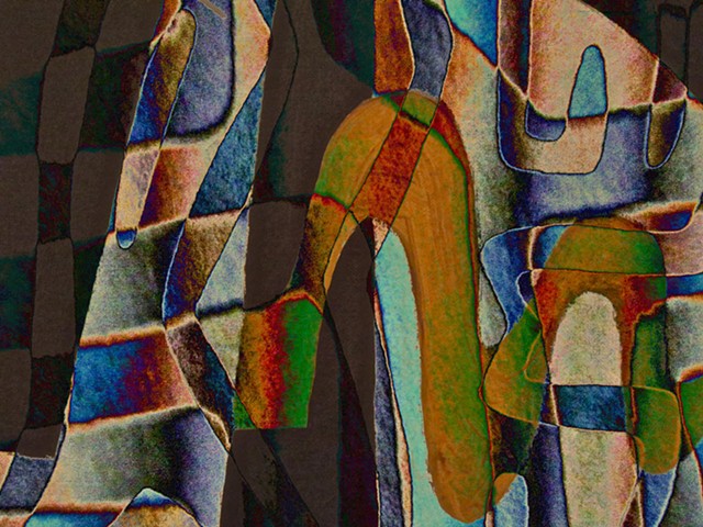 Abstract Art, Hard Edge Art, Color Photographs, Digital Photograph, Computer art based off of digital altered photographs