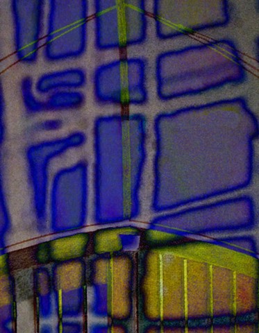 Electric Grid, Abstract Art, Hard Edge Abstract Art, Digital Photograph, Color Photograph, Computer art based off of digital altered photographs.