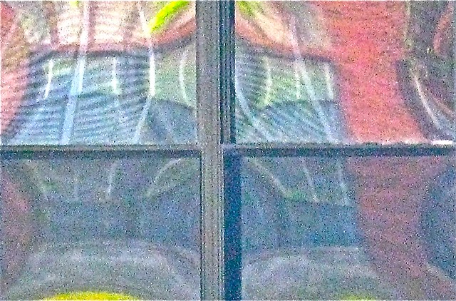 Digital Photograph of Chicago window reflections 
