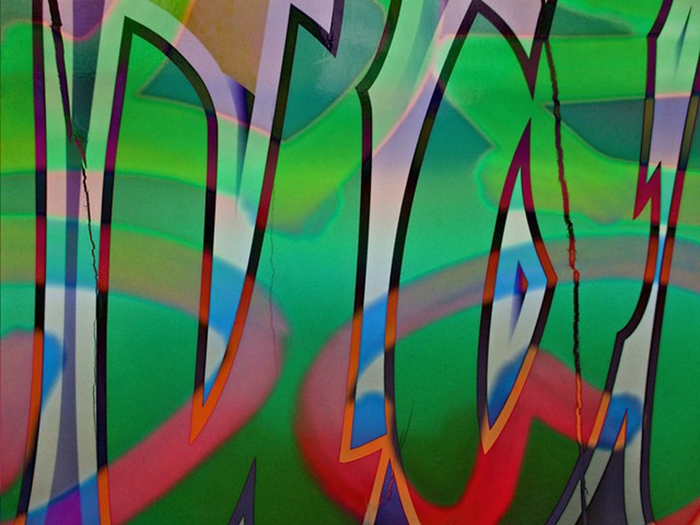 Neon, Neon Light, Graffiti, Graffiti art, Hard Edge art, Abstract art, Calligraphy, Computer art, Digital art, Computer art based off of digital altered photographs. 
