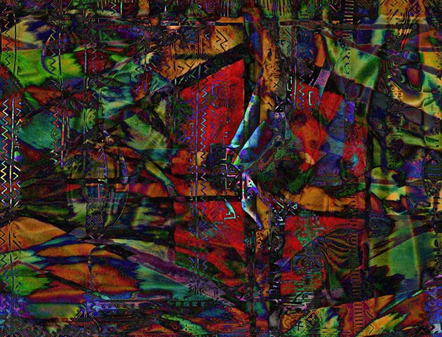 Parfleche, Abstract Art, Hard Edge Art, Digital Photograph, Computer art based off of digital altered photographs.