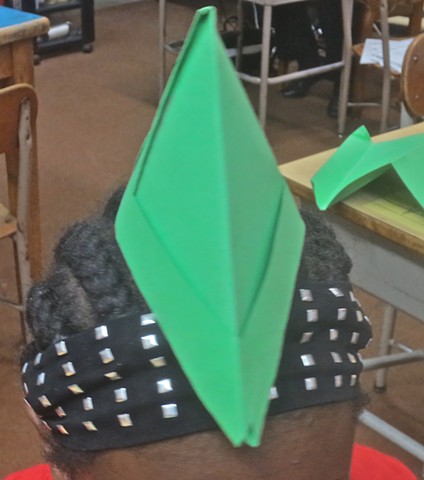 Paper hat, Student with paper hat