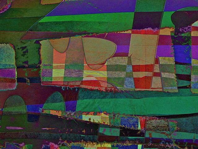 Quilt, Abstract Art, Hard Edge Art, Color Photographs, Digital Photograph, Computer art based off of digital altered photographs