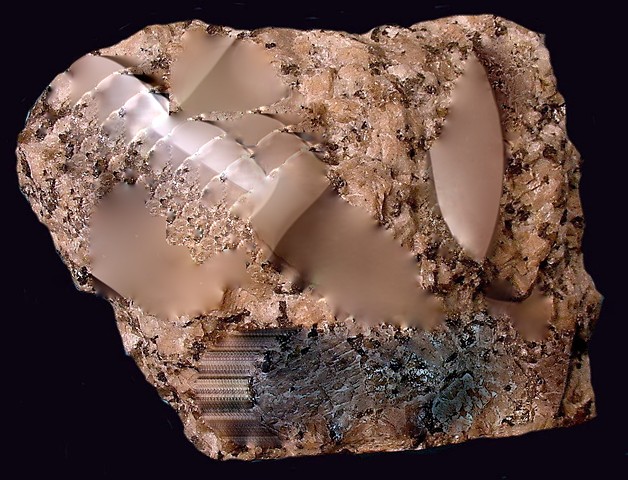 Computer art based off of a digital photograph of an igneous rock