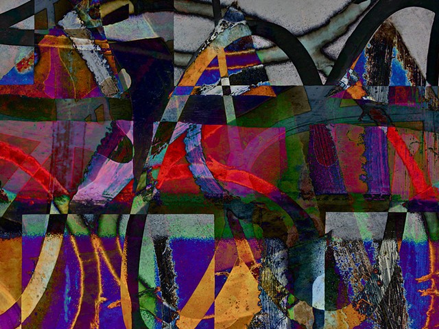 Psychedelic Art, Shack, Shotgun Shack, Houses, Abstract Art, Hard Edge Abstract Art, Digital Photograph, Color Photograph, Computer art based off of digital altered photographs.