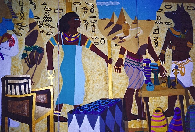 6th grade Egyptian mural detail left
