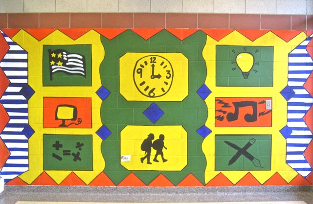 Chicago elementary school murals, theme School Community and Surrounding Community