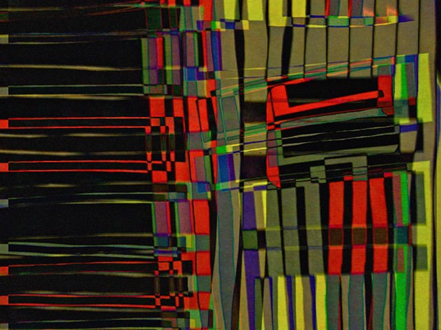 John Cage, Abstract Art, Hard Edge Abstract Art, Digital Photograph, Color Photograph, Computer art based off of digital altered photographs.
