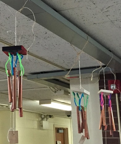 Wind Chimes, 5th grade art and science project