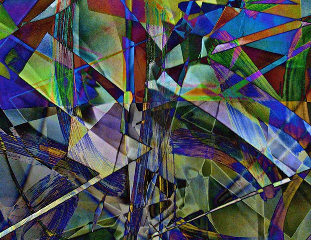 Abstract Art, Hard Edge Abstract Art, Digital Photograph, Color Photograph, Computer art based off of digital altered photographs.
