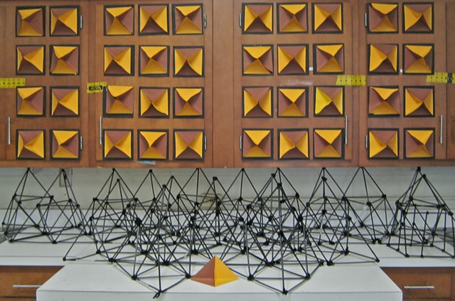 Tetrahedron, 6th grade symmetrical art project, Art and Math art project, patterns, Sierpinski pyramid,Tetrahedron paper relief and Sierpinski Tessellating Pyramids  