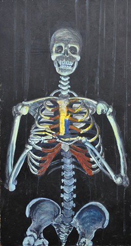 Skeleton painting acrylic 